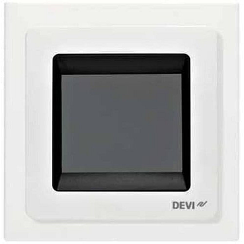 Терморегулятор Devi Devireg Touch 5...45 °C для теплої підлоги сенсорний вбудований дротовий датчик 16A 230В білий