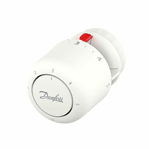 Термостатический элемент Danfoss Aero, RA, +7...28 °C, Click, встроенный датчик, белый