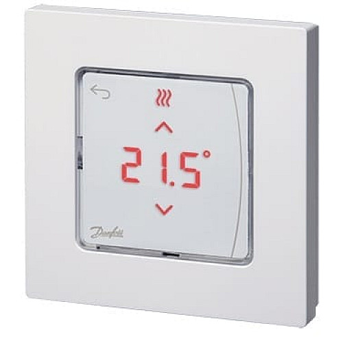 Терморегулятор Danfoss Icon RT IR, +5...35 °C, датчик инфракрасный, беспроводной, накладной, 3В, белый