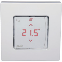 Терморегулятор Danfoss Icon2 RT, Display, +5...35 °C, програмований, дротовий, вбудований, 24В, білий