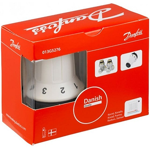 Комплект термостатический Danfoss RAS-CK+RLV-KS, H-образный, нижнее подкл., M30x1.5, 1/2