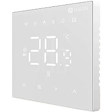 Терморегулятор Navin WT410W-3А 5...35 °C для котлів опалення електронний Wi-Fi Tuya, Smart Life провідне підключення 230В білий