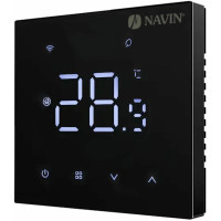 Терморегулятор Navin WT410B-16А 5...35 °C для теплої підлоги електронний Wi-Fi Tuya, Smart Life вбудований дротовий датчик 16A 230В чорний