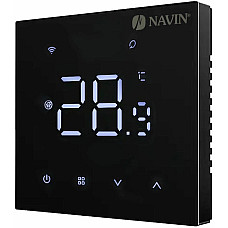 Терморегулятор Navin WT410B-16А 5...35 °C для теплої підлоги електронний Wi-Fi Tuya, Smart Life вбудований дротовий датчик 16A 230В чорний