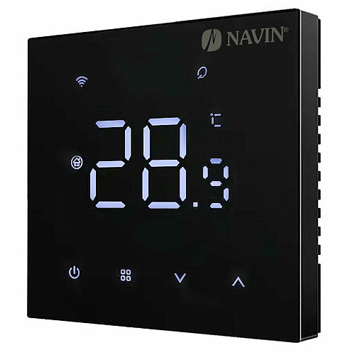 Терморегулятор Navin WT410B-3А 5...35 °C для котлов отопления электронный Wi-Fi Tuya, Smart Life проводное подключение 230В черный