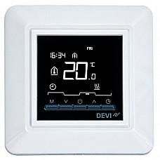 Терморегулятор Devi Devireg Opti 5...45 °C для теплої підлоги електронний вбудований дротовий датчик 13A 230В білий
