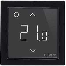 Терморегулятор Devi Devireg Smart 5...45 °C для теплої підлоги електронний Wi-Fi вбудований дротовий датчик 16A 230В чорний
