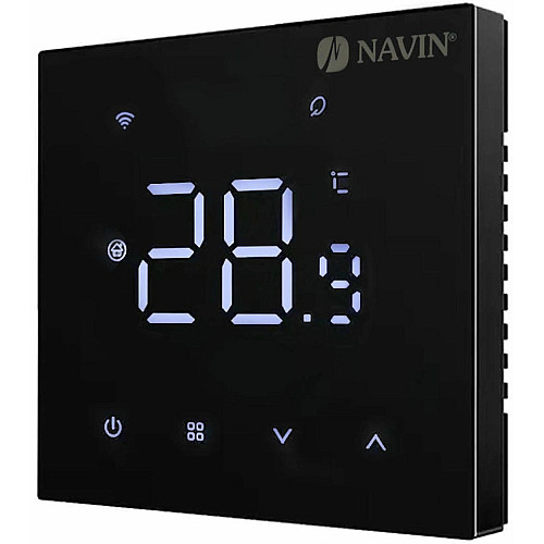 Терморегулятор Navin WT410B-3А 5...35 °C для котлов отопления электронный Wi-Fi Tuya, Smart Life проводное подключение 230В черный
