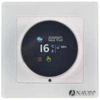 Терморегулятор Navin EH20R-16A 5...35 °C для теплої підлоги електронний Wi-Fi Tuya, Smart Life вбудований дротовий датчик 16A 230В білий