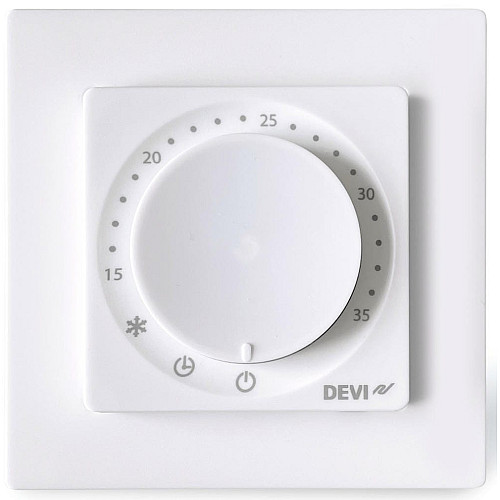 Терморегулятор Devi Devireg Room 4...45 °C для теплого пола механический программируемый Bluetooth встроенный 16A 230В белый