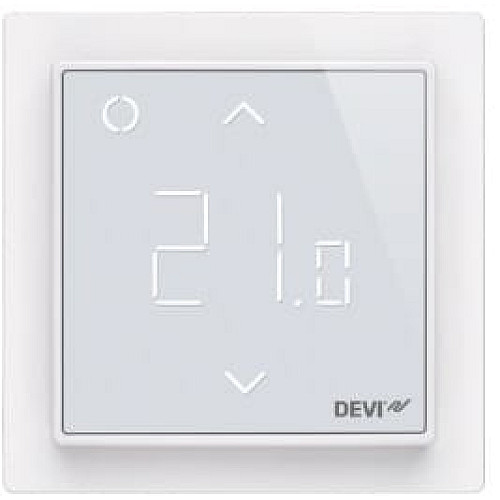 Терморегулятор Devi Devireg Smart 5...45 °C для теплої підлоги електронний Wi-Fi вбудований дротовий датчик 16A 230В білий