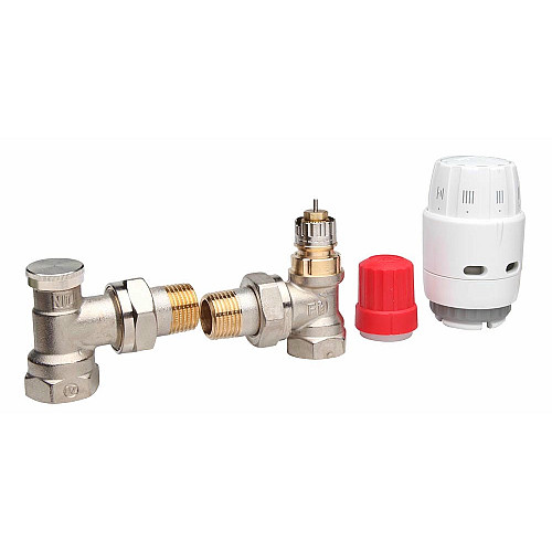 Комплект термостатический Danfoss RAS-C2+RA-N+RLV-S, H-образный, нижнее подкл., RA, 1/2