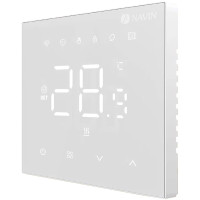 Терморегулятор Navin WT410W-16A 5...35 °C для теплої підлоги електронний Wi-Fi Tuya, Smart Life вбудований дротовий датчик 16A 230В білий
