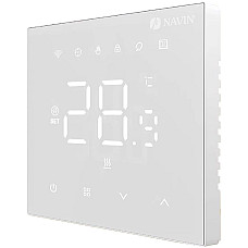 Терморегулятор Navin WT410W-16A 5...35 °C для теплої підлоги електронний Wi-Fi Tuya, Smart Life вбудований дротовий датчик 16A 230В білий