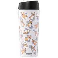 Термокружка ARDESTO Coffee Time Corgi 450мл, нержавеющая сталь, серый