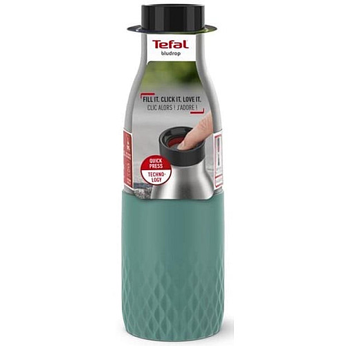 Термопляшка Tefal Bludrop, 500мл, нержавіюча сталь, пластик, зелений