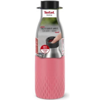 Термопляшка Tefal Bludrop, 500мл, нержавіюча сталь, пластик, рожевий