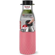 Термопляшка Tefal Bludrop, 500мл, нержавіюча сталь, пластик, рожевий