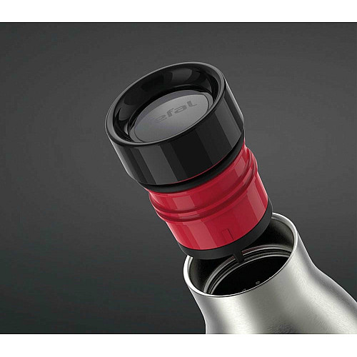 Термопляшка Tefal Bludrop soft touch, 500мл, нержавіюча сталь, графітовий