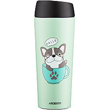 Термокухоль ARDESTO Coffee time Frenchie, 450мл, нержавіюча сталь, зелений