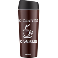 Термокухоль ARDESTO Coffee Time, 450мл, нержавіюча сталь, коричневий