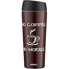 Термокухоль ARDESTO Coffee Time, 450мл, нержавіюча сталь, коричневий