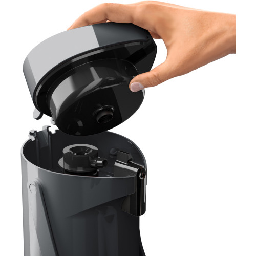 Термос Tefal Ponza Pump, 1.9л, пластик, скло, чорний