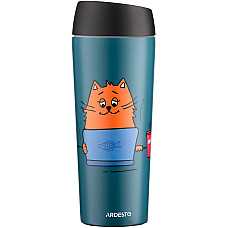 Термокухоль ARDESTO Coffee time Red Cat, 450мл, нержавіюча сталь, синій