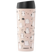 Термокухоль ARDESTO Coffee Time Cats 450мл, нержавіюча сталь, коричневий