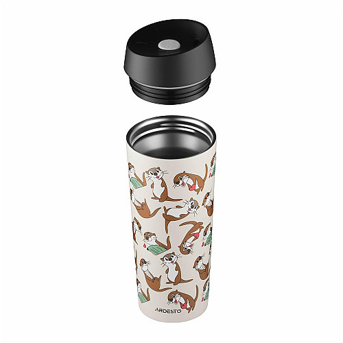 Термокухоль ARDESTO Coffee Time Otter 450мл, нержавіюча сталь, бежевий