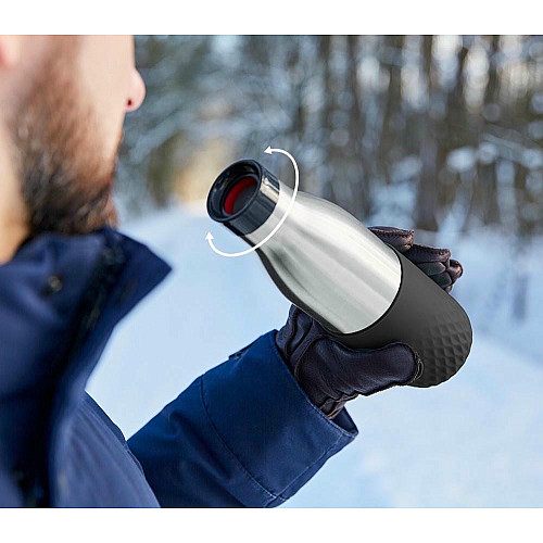 Термопляшка Tefal Bludrop soft touch, 500мл, нержавіюча сталь, графітовий