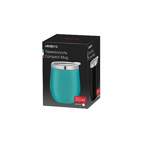Термокухоль ARDESTO Compact Mug, 350мл, нержавіюча сталь, блакитний