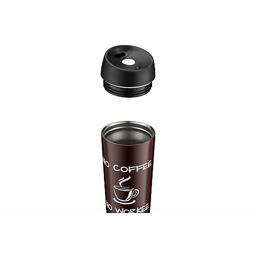 Термокухоль ARDESTO Coffee Time, 450мл, нержавіюча сталь, коричневий