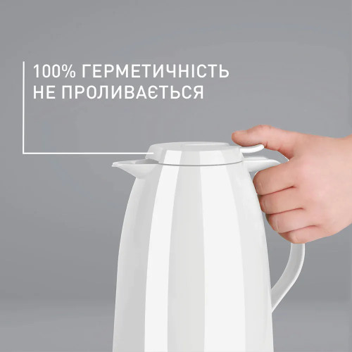 Термоглечик Tefal Mambo, 1500мл, пластик, скло, білий