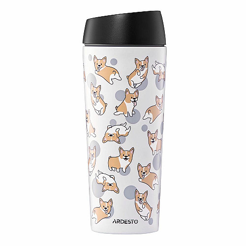 Термокружка ARDESTO Coffee Time Corgi 450мл, нержавеющая сталь, серый