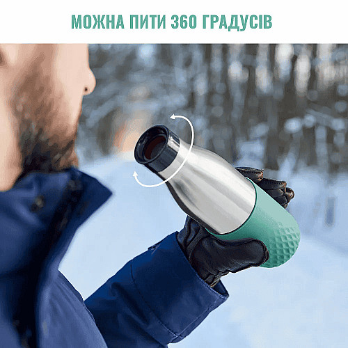 Термобутылка Tefal Bludrop soft touch, 700мл, нержавеющая сталь, зеленый