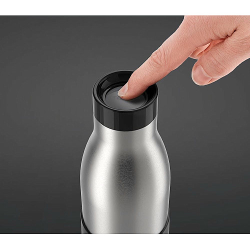 Термопляшка Tefal Bludrop soft touch, 500мл, нержавіюча сталь, графітовий