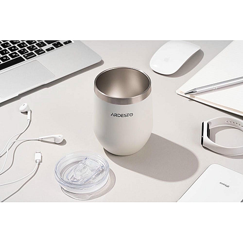 Термокухоль ARDESTO Compact Mug, 350мл, нержавіюча сталь, білий