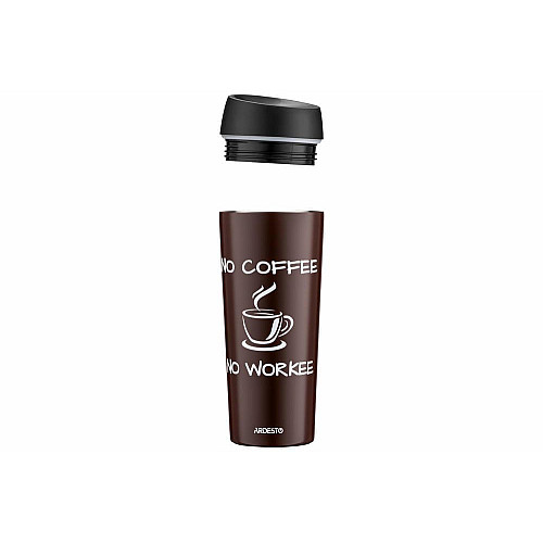Термокухоль ARDESTO Coffee Time, 450мл, нержавіюча сталь, коричневий