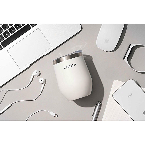 Термокухоль ARDESTO Compact Mug, 350мл, нержавіюча сталь, білий