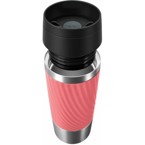 Термочашка Tefal Travel Mug Classic Twist, 0.36л, нержавіюча сталь, кораловий
