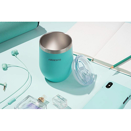 Термокухоль ARDESTO Compact Mug, 350мл, нержавіюча сталь, блакитний