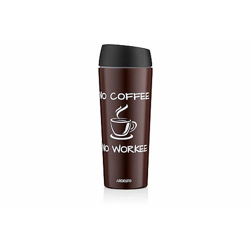 Термокухоль ARDESTO Coffee Time, 450мл, нержавіюча сталь, коричневий