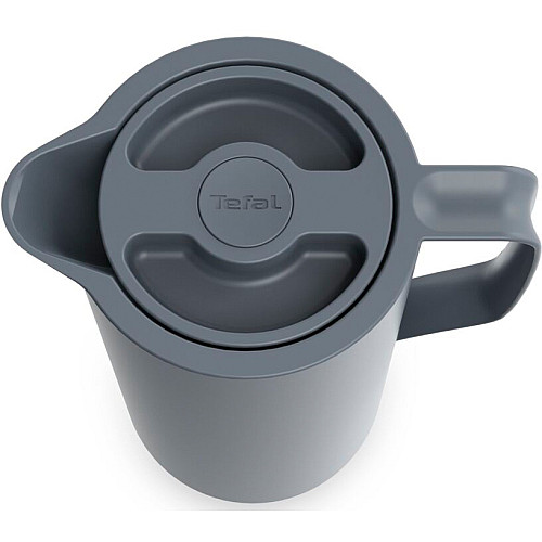 Термоглечик Tefal Motiva, 1л, пластик, скло, сірий-темний