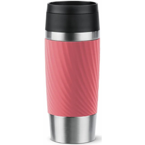 Термочашка Tefal Travel Mug Classic Twist, 0.36л, нержавіюча сталь, кораловий