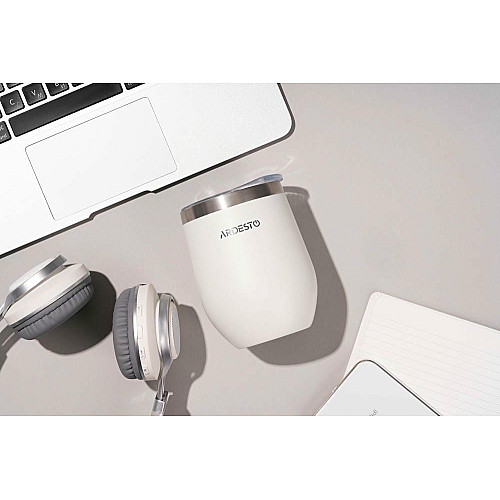 Термокухоль ARDESTO Compact Mug, 350мл, нержавіюча сталь, білий