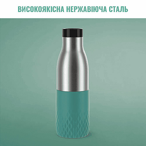 Термопляшка Tefal Bludrop, 500мл, нержавіюча сталь, пластик, зелений