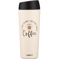Термокухоль ARDESTO Coffee Time, 450мл, нержавіюча сталь, бежевий