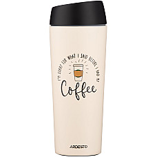 Термокухоль ARDESTO Coffee Time, 450мл, нержавіюча сталь, бежевий