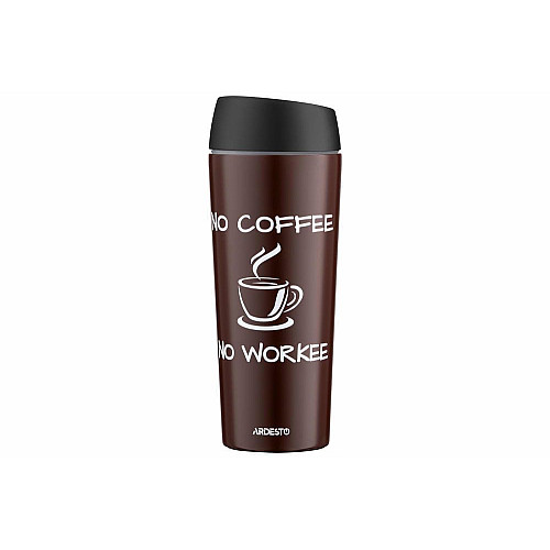Термокухоль ARDESTO Coffee Time, 450мл, нержавіюча сталь, коричневий